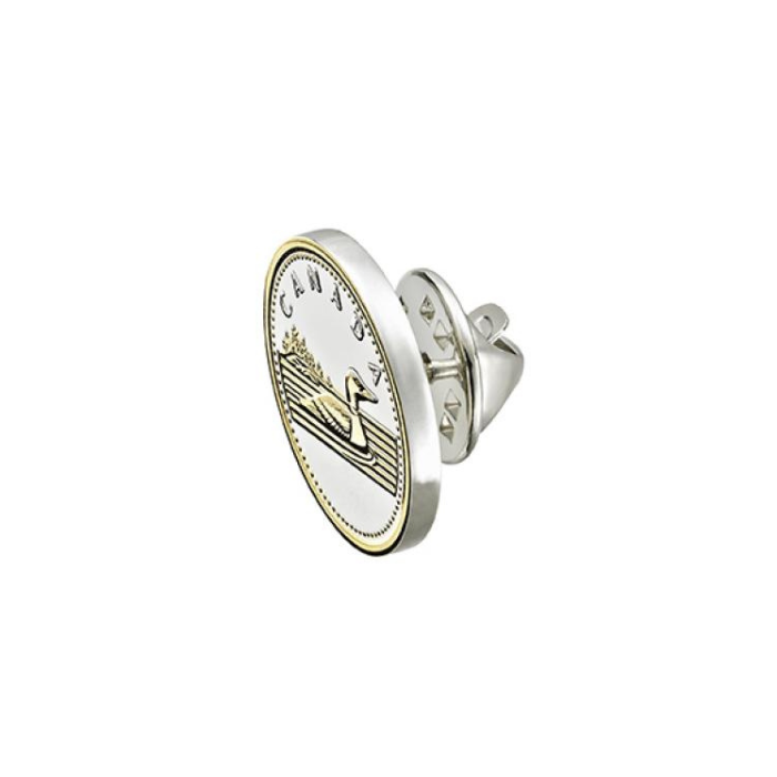 Stainless Steel Loonie Tie Pin