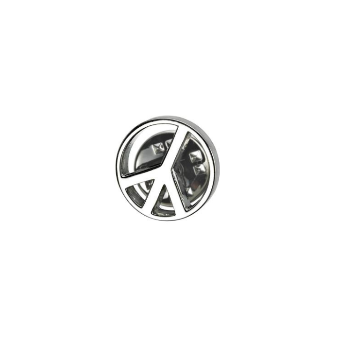Stainless Steel Peace Symbol Tie Pin