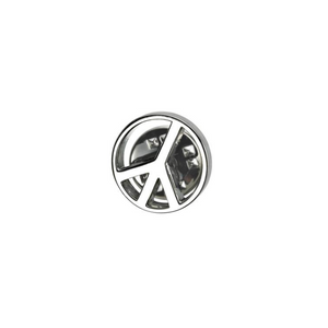 Stainless Steel Peace Symbol Tie Pin