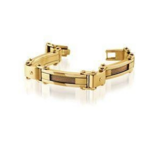 Italgem IP Gold Stainless Steel Makati Bracelet SMB147