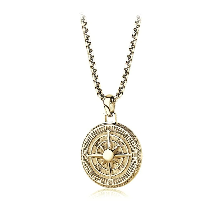 Italgem IP Gold Stainless Steel North Star Pendant SP139