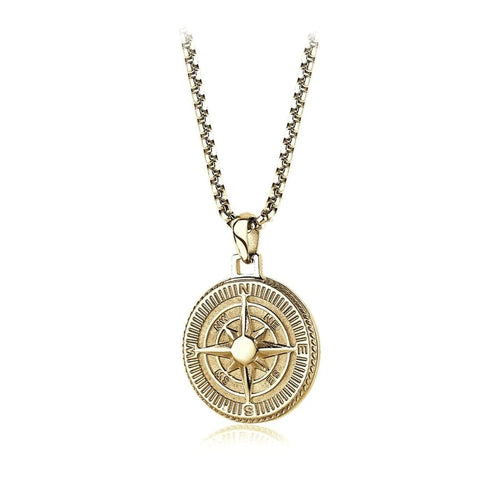 Italgem IP Gold Stainless Steel North Star Pendant SP139