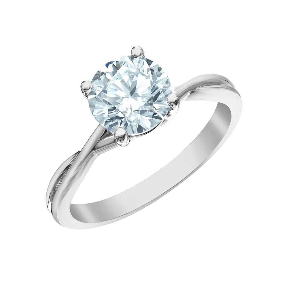 The Twist Shank Solitaire - Customizable Lab Grown Diamond Engagement Ring