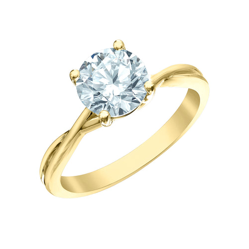 The Twist Shank Solitaire - Customizable Lab Grown Diamond Engagement Ring