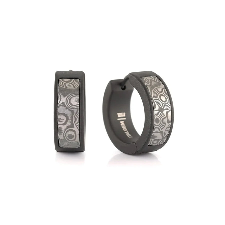 Italgem Stainless Steel IP Black Earrings SEA259