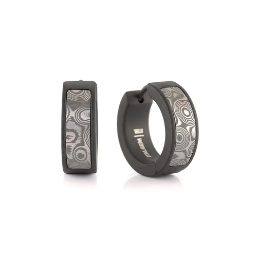 Italgem Stainless Steel IP Black Earrings SEA259